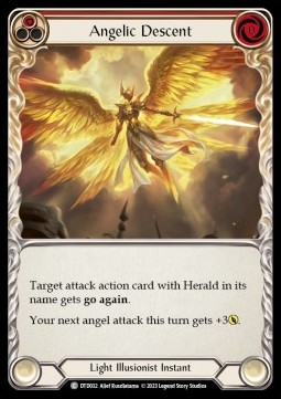 Angelic Descent (Red) (Rainbow Foil) - Dusk till Dawn