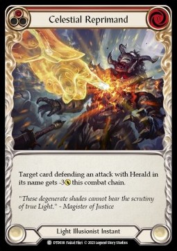 Celestial Reprimand (Red) (Rainbow Foil) - Dusk till Dawn