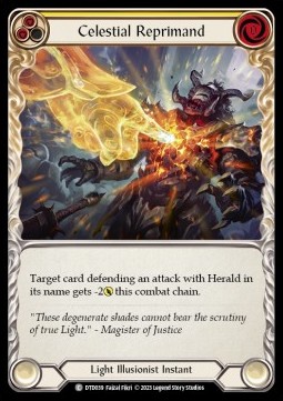 Celestial Reprimand (Yellow) (Rainbow Foil) - Dusk till Dawn