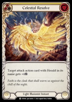 Celestial Resolve (Yellow) (Rainbow Foil) - Dusk till Dawn