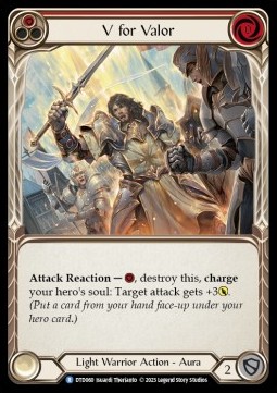 V for Valor (Red) (Rainbow Foil) - Dusk till Dawn