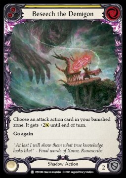 Beseech the Demigon (Yellow) (Rainbow Foil) - Dusk till Dawn