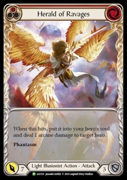 Herald of Ravages (Red) (Extended Art Rainbow Foil) - LGS Promos