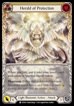 Herald of Protection (Yellow) (Extended Art Regular) - Dusk till Dawn