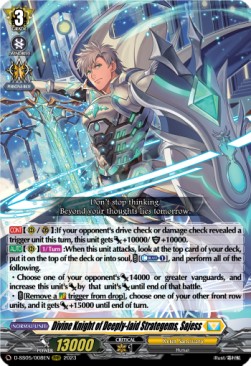 Divine Knight of Deeply-laid Strategems, Sajess [D-Format] (V.1 - Triple Rare) - Festival Booster 2023