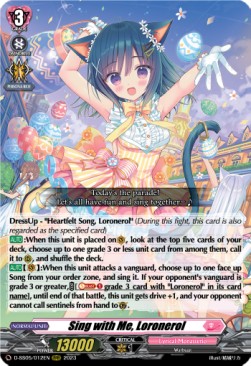 Sing with Me, Loronerol [D-Format] (V.1 - Triple Rare) - Festival Booster 2023