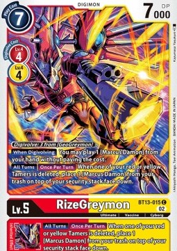 RizeGreymon (BT13-015) - Versus Royal Knights