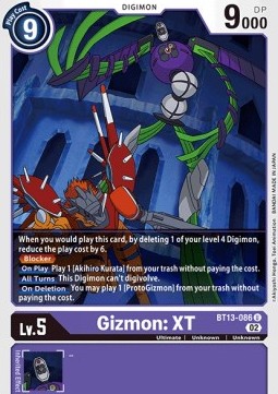 Gizmon: XT (BT13-086) - Versus Royal Knights