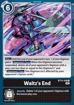 Waltz´s End (BT13-108) - Versus Royal Knights