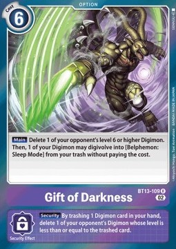Gift of Darkness (BT13-109) - Versus Royal Knights