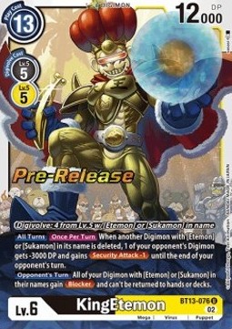 KingEtemon (BT13-076) - Promos: Versus Royal Knights