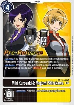Miki Kurosaki & Megumi Shirakawa (BT13-101) (V.1) - Promos: Versus Royal Knights