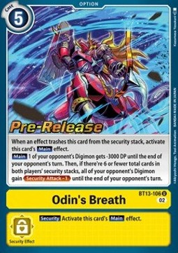 Odin's Breath (BT13-106) - Promos: Versus Royal Knights