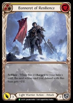 Banneret of Resilience (Extended Art Rainbow Foil) - LGS Promos