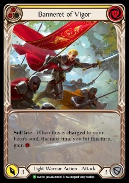 Banneret of Vigor (Extended Art Rainbow Foil) - LGS Promos