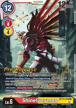ShineGreymon (BT13-018) - Promos: Versus Royal Knights