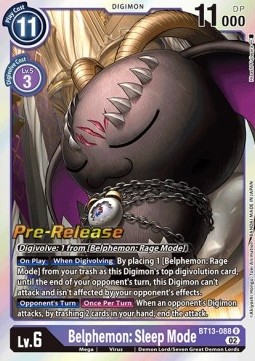 Belphemon: Sleep Mode (BT13-088) - Promos: Versus Royal Knights