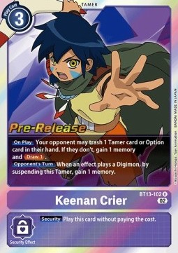 Keenan Crier (BT13-102) (V.1) - Promos: Versus Royal Knights