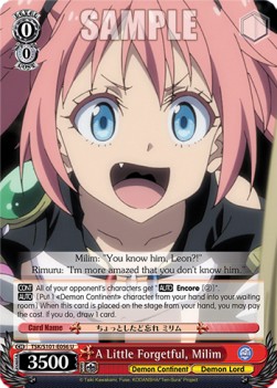 A Little Forgetful, Milim (V.1 - Uncommon) - That Time I Got Reincarnated as a Slime Vol.3