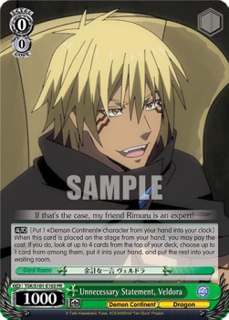 Unnecessary Statement, Veldora (V.1 - Promo) - That Time I Got Reincarnated as a Slime Vol.3