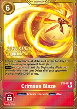 Crimson Blaze (BT8-097) (V.1) - Championship 2023 Promos