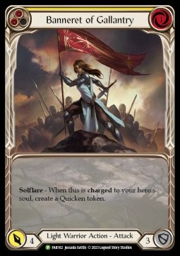 Banneret of Gallantry (Extended Art Rainbow Foil) - FAB Promos