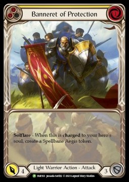 Banneret of Protection (Extended Art Rainbow Foil) - FAB Promos