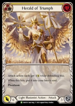Herald of Triumph (Yellow) (Extended Art Rainbow Foil) - FAB Promos