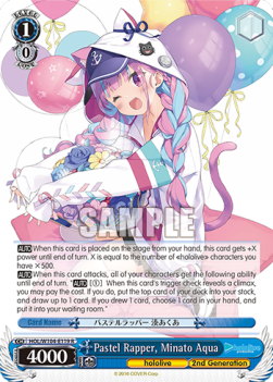 Pastel Rapper, Minato Aqua (V.1 - Rare) - Hololive production Vol.2