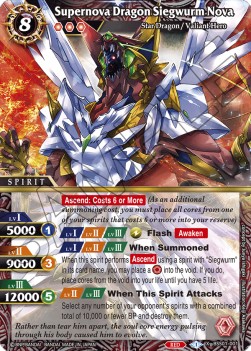 Supernova Dragon Siegwurm Nova (V.1 - X Rare) - Dawn of History