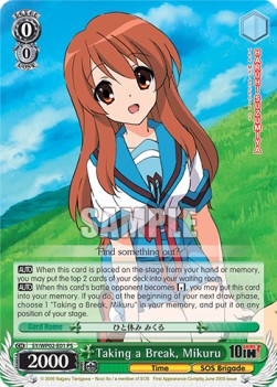 Taking a Break, Mikuru (V.1 - Power Up Set) - The Melancholy of Suzumiya Haruhi - Power Up Set 2023