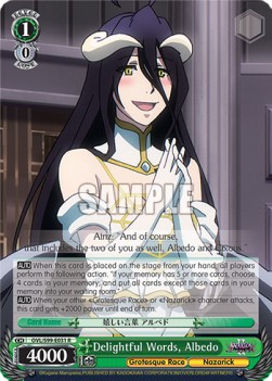 Delightful Words, Albedo (V.1 - Rare) - Nazarick: Tomb of the Undead Vol.2