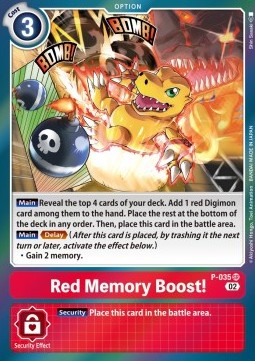 Red Memory Boost! (P-035) (V.1) - Resurgence Booster