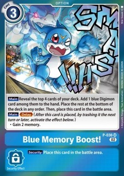 Blue Memory Boost! (P-036) (V.1) - Resurgence Booster
