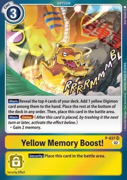 Yellow Memory Boost! (P-037) (V.1) - Resurgence Booster