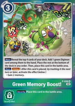 Green Memory Boost! (P-038) (V.1) - Resurgence Booster