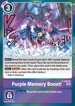 Purple Memory Boost! (P-040) (V.1) - Resurgence Booster