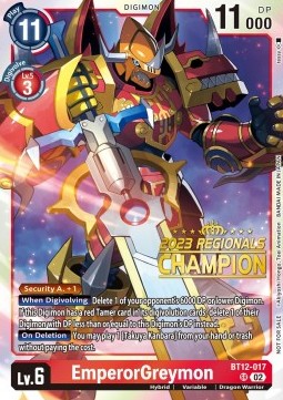 EmperorGreymon (BT12-017) (V.3) - Championship 2023 Promos