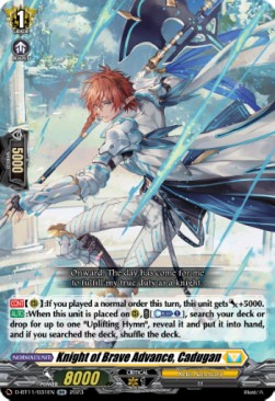 Knight of Brave Advance, Cadugan [D-Format] (V.1 - Double Rare) - Clash of the Heroes