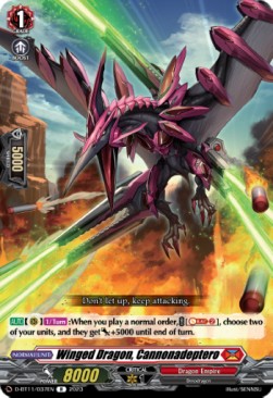 Winged Dragon, Cannonadeptero [D-Format] (V.1 - Rare) - Clash of the Heroes