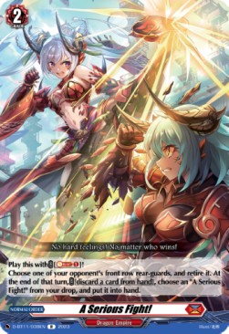 A Serious Fight! [D-Format] (V.1 - Rare) - Clash of the Heroes