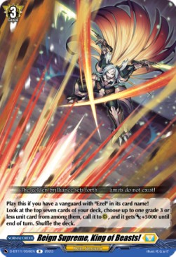 Reign Supreme, King of Beasts! [D-Format] (V.1 - Rare) - Clash of the Heroes
