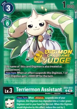 Terriermon Assistant (EX4-033) (V.1) - Judge Promos