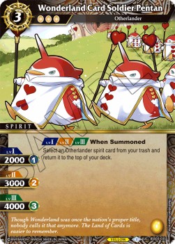 Wonderland Card Soldier Pentan - Aquatic Invaders