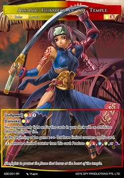 Arcana: Guardian of the Temple // Arcana: Oracle of Sparkling Fire - Promos