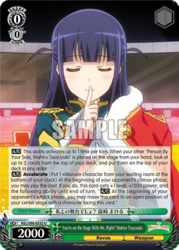 You're on the Stage With Me, Right? Mahiru Tsuyuzaki (V.1 - Uncommon) - Revue Starlight The Movie