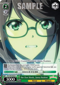 Her Own Words, Junna Hoshimi (V.1 - Uncommon) - Revue Starlight The Movie