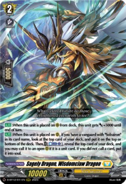 Sagely Dragon, Wisdomclaw Dragon [D-Format] (V.1 - Triple Rare) - Evenfall Onslaught