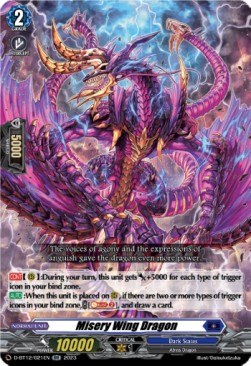 Misery Wing Dragon [D-Format] (V.1 - Double Rare) - Evenfall Onslaught
