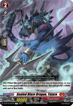 Sealed Blaze Dragon, Yatara [D-Format] (V.1 - Rare) - Evenfall Onslaught